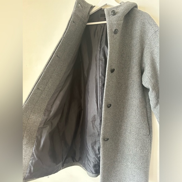 Uniqlo | WOOL BLEND COAT WITH HOOD - Picture 9 of 11